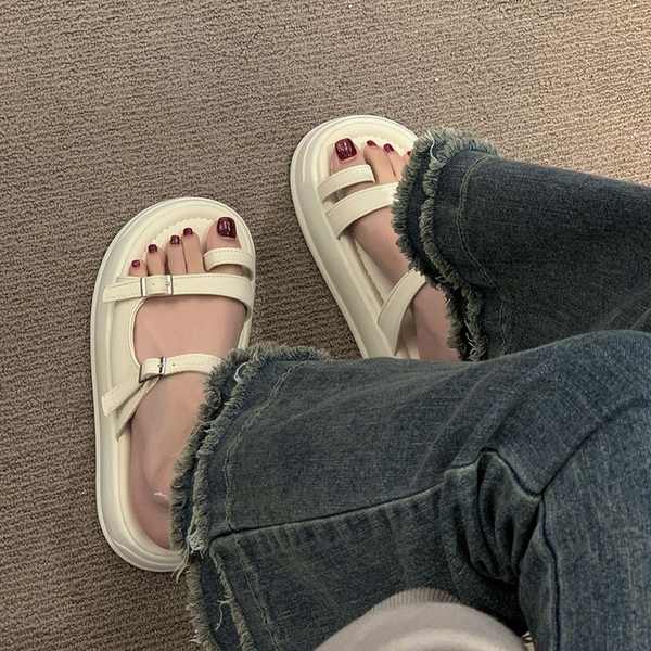 Dép nơ đế cao sandal dép lê đế dày thời trang nữ La Mã