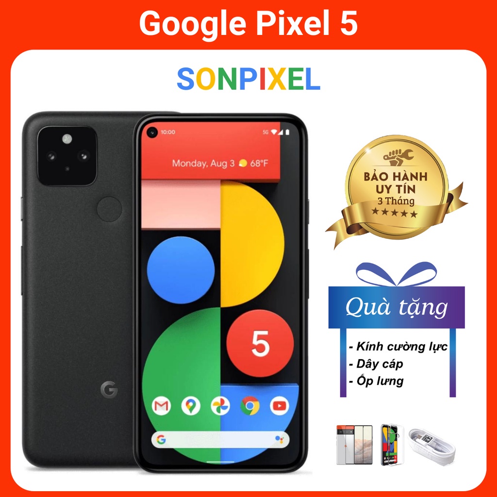 Điện thoại Google Pixel 5 Chip Snapdragon 765G Ram 8G/128GB. Chơi Game Tốt Quốc Tế máy đã qua sử dụng