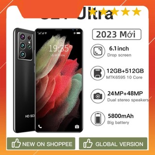 Điện thoại Galaxy S21 ultra 6.1inch đt giá rẻ Điện thoại chơi game Android mới hỗ trợ 4G / 5G wifi