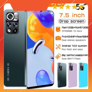 Điện thoại note 11 pro 5g 12gb/512gb chính hãng mới 7.5inch camera hd android 5g điện thoại