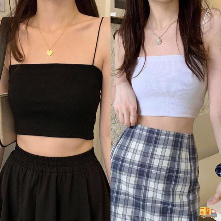 Áo 2 dây chất cotton cá sấu mềm và mát, chất dày dặn, dễ phối đồ AO4 | BigBuy360 - bigbuy360.vn