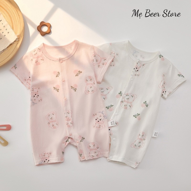 Bodysuit đùi cho bé 0-2 tuổi, body cho bé gái vải cotton cao cấp loại A mềm mịn siêu mát cho mùa hè.