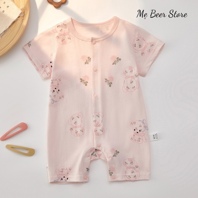 Bodysuit đùi cho bé 0-2 tuổi, body cho bé gái vải cotton cao cấp loại A mềm mịn siêu mát cho mùa hè.