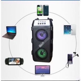 Loa karaoke bluetooth PTH 2322/2311 phiên bản cao cấp 2023,loa không dây tặng kèm mic hát âm thanh đỉnh cao cùng đèn led