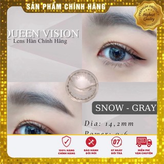 Kính áp tròng Queen Vision Snow Gray
