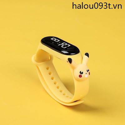 Đồng Hồ Đeo Tay Điện Tử Chống Nước Có Đèn LED In Hình Hoạt Hình Đơn Giản Phong Cách Hàn Quốc Cho Học Sinh Tiểu Học Nam Nữ