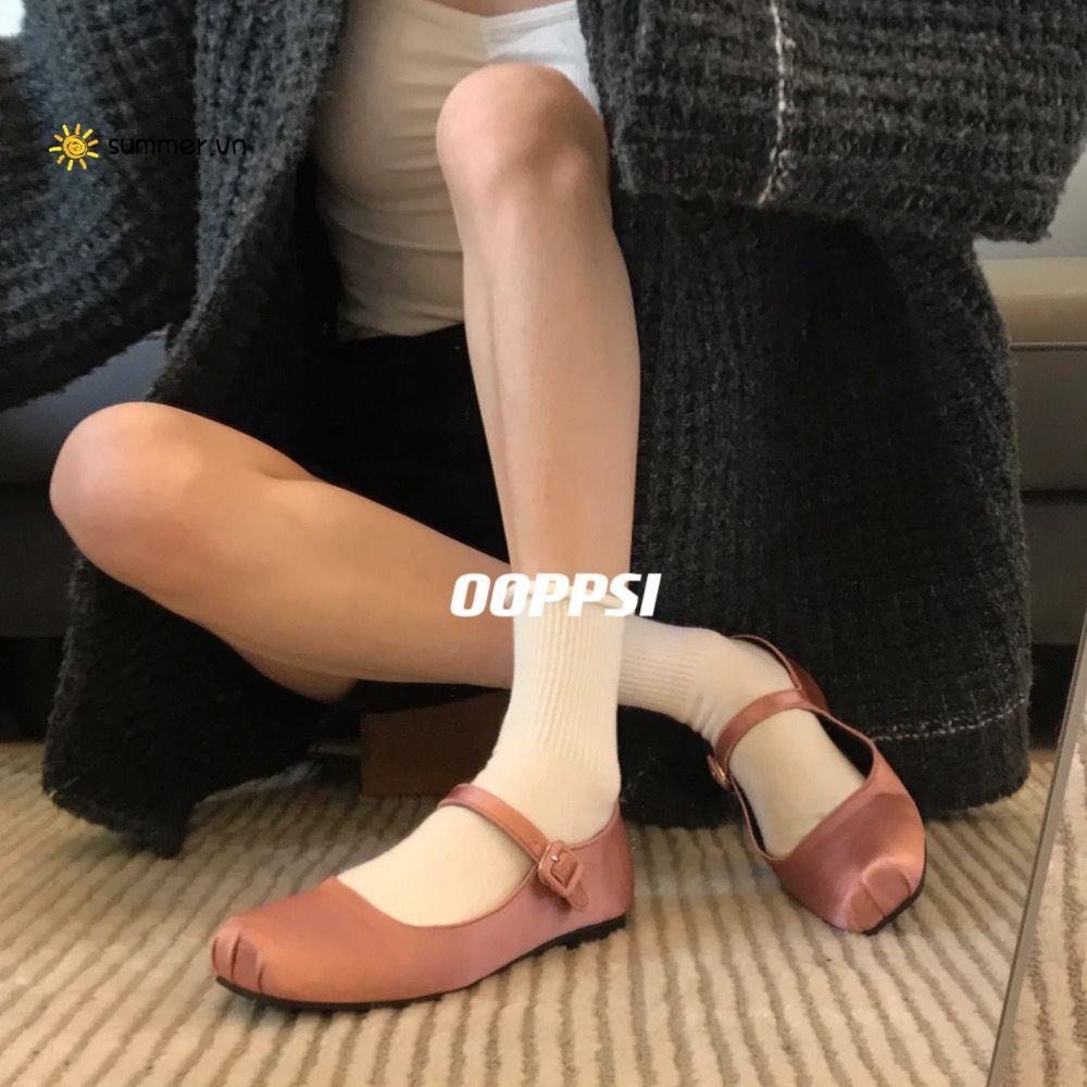 Giày Múa Ba Lê Đế Phẳng Màu Hồng Phong Cách Mới 2023