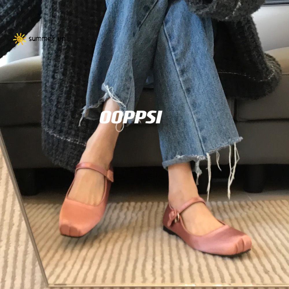 Giày Múa Ba Lê Đế Phẳng Màu Hồng Phong Cách Mới 2023