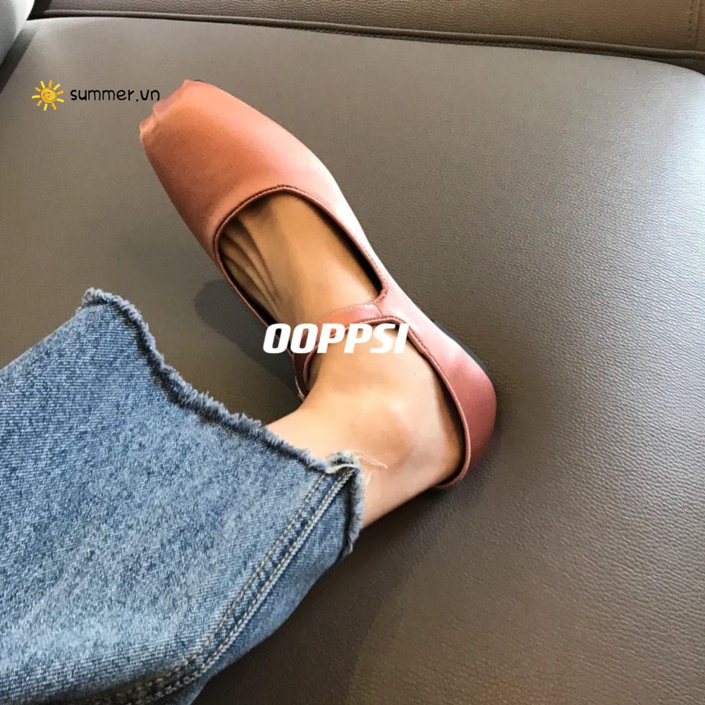Giày Múa Ba Lê Đế Phẳng Màu Hồng Phong Cách Mới 2023