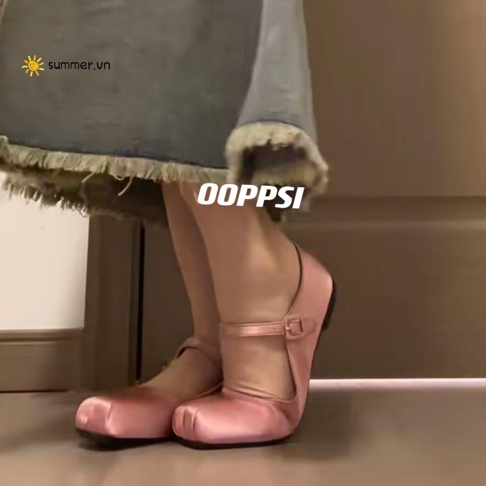 Giày Múa Ba Lê Đế Phẳng Màu Hồng Phong Cách Mới 2023