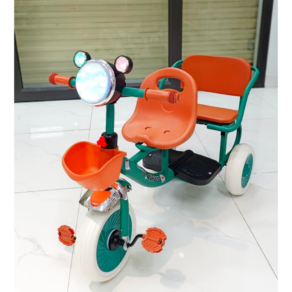 Xe đạp xích lô có đèn, có nhạc, đệm da