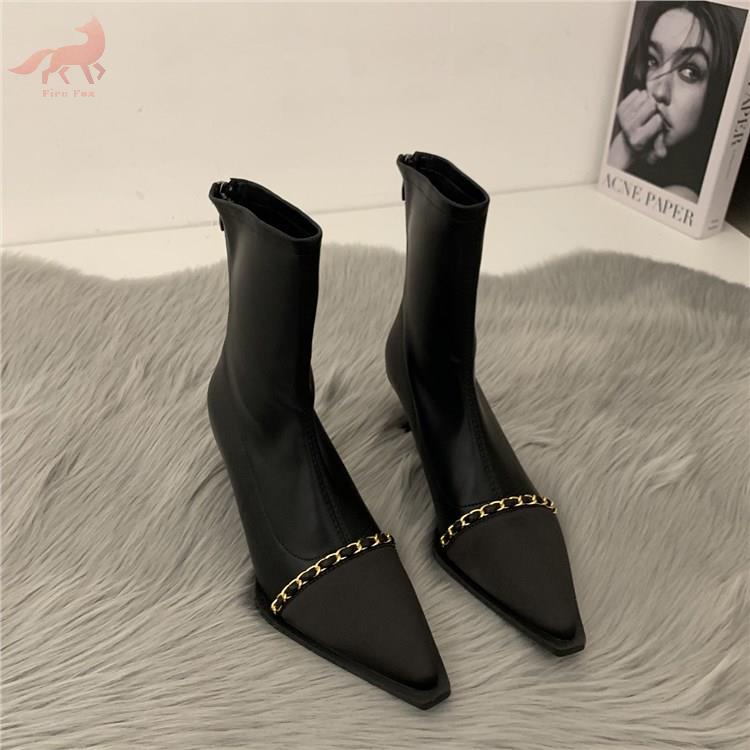 M✐♦✴Martin boots cao gót mũi nhọn mẫu mới 2022