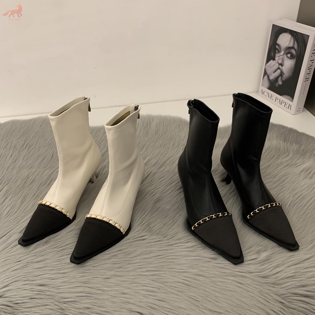 M✐♦✴Martin boots cao gót mũi nhọn mẫu mới 2022