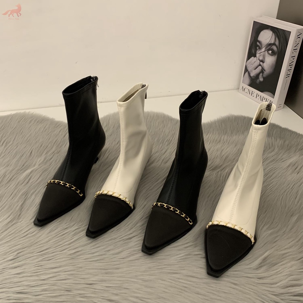 M✐♦✴Martin boots cao gót mũi nhọn mẫu mới 2022