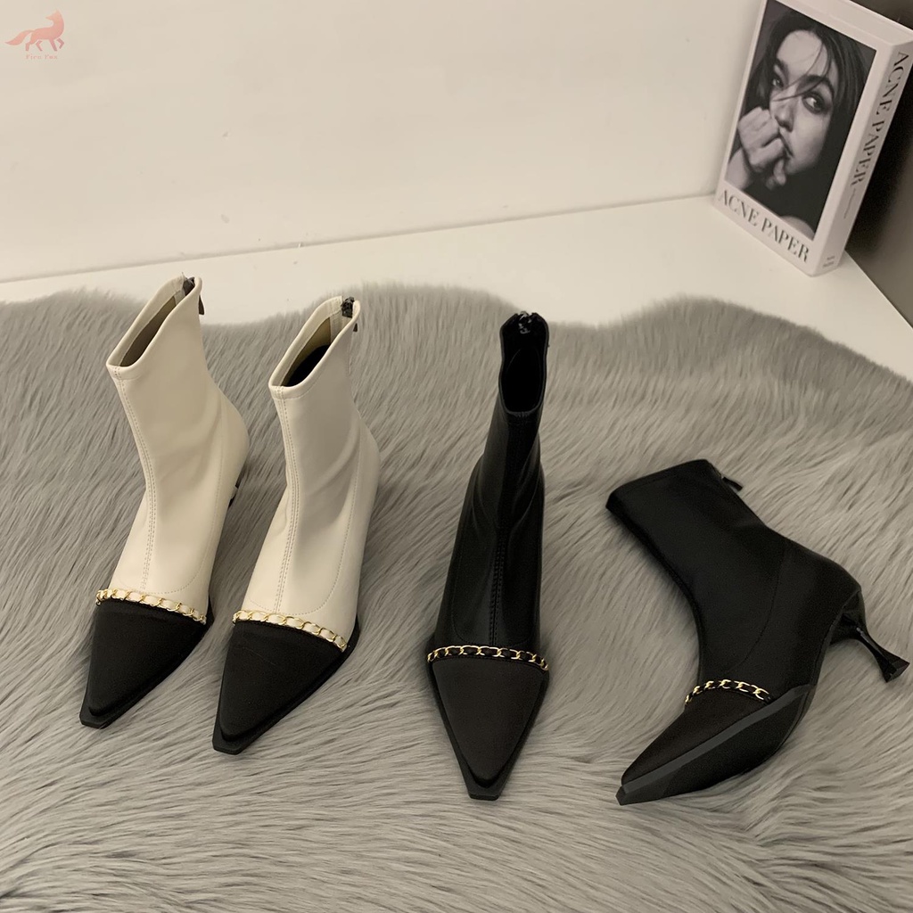 M✐♦✴Martin boots cao gót mũi nhọn mẫu mới 2022