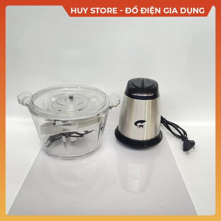 Máy xay thịt thực phẩm JIPLAI Thái Lan , Máy xay thực phẩm 2 lưỡi dao bằng thép không gỉ cối thỷ tinh lớn Huy store
