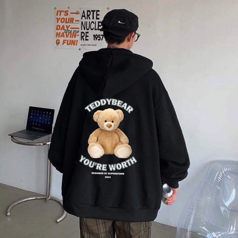 Áo khoác Hoodie nam nữ teddy bear
