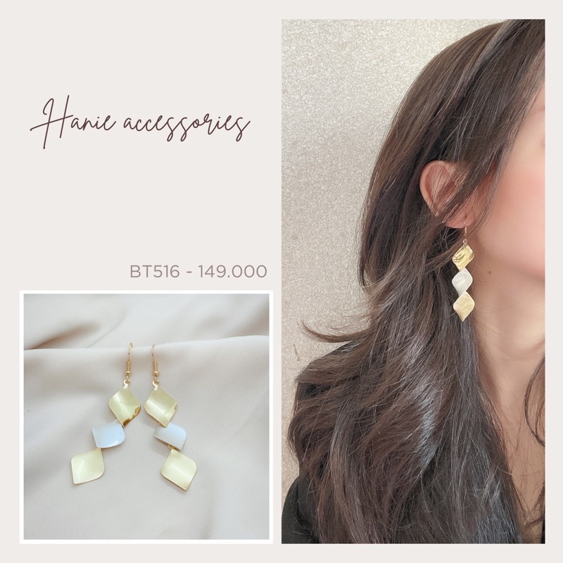 Bông tai thời trang Hanie dáng dài - mã 516