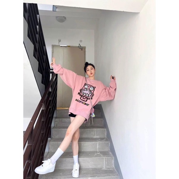 Áo Sweater in, nỉ bông loại 1