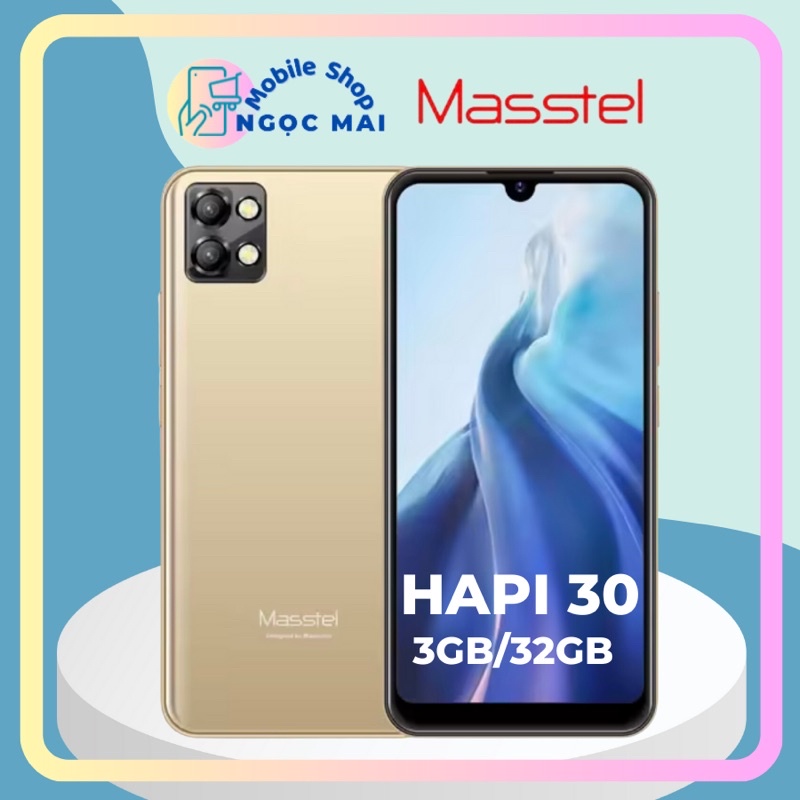 Điện thoại Masstel Hapi 30  - Hàng Chính Hãng - Full hộp - Nguyên seal - Bảo hành 12 tháng