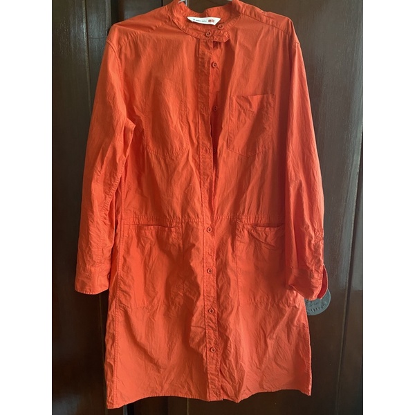 Đầm cam uniqlo auth pass