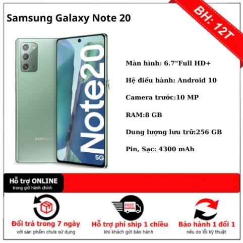 Điện Thoại Samsung Galaxy Note 20 (8GB/256GB) Hàng Chính Hãng New 100% Bảo Hành 12 Tháng Lỗi 1 Đổi 1 .