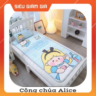 Chiếu điều hòa cao su non 5d thoáng mát cho bé yêu - tặng kèm gối
