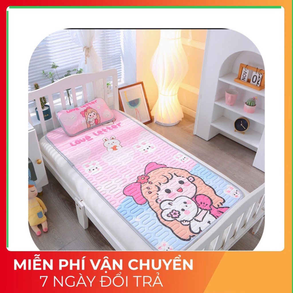 Chiếu Điều Hòa Cao Su Non 5D Thoáng Mát Cho Bé Từ Sơ Sinh - Tặng Kèm Gối