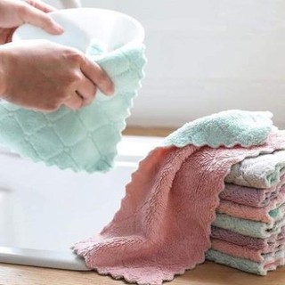 Khăn lau bếp đa năng set 10 khăn lau 2 mặt siêu thấm 27x16cm