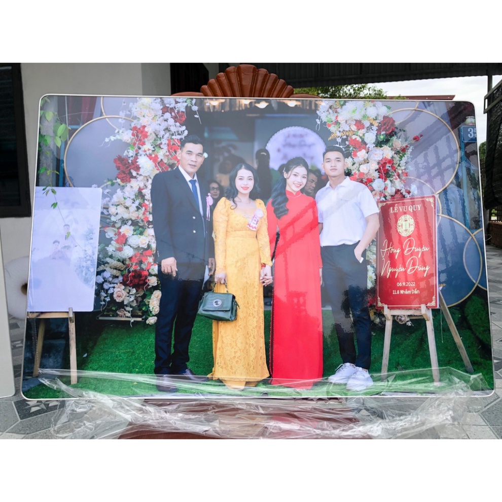 Khung ảnh gỗ 40x60, 50x75, 60x90 trang trí nhà cửa, bàn làm việc, in hình cưới, sinh nhật, thôi nôi