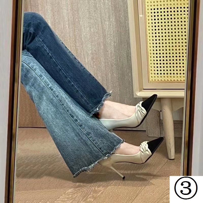 Giày Cao Gót Mũi Nhọn Thiết Kế Mới Thời Trang Mùa Thu Đông 2023 Dành Cho Nữ