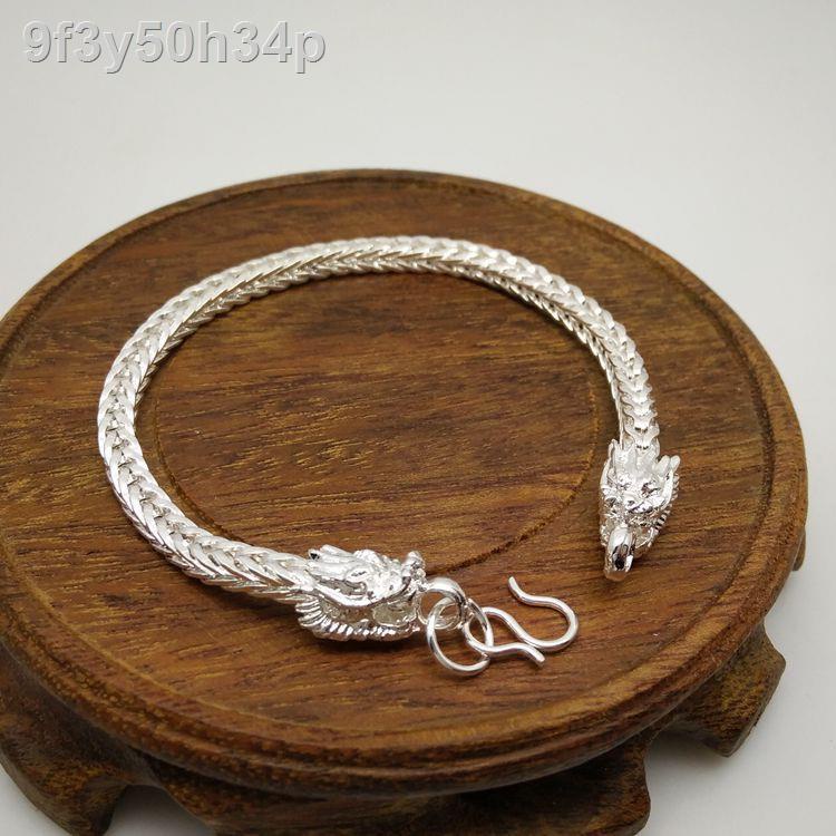 ♝◎❉Lắc tay nam bạc Thái S925 đầu rồng cá tính mạnh mẽ - cực hót giá rẻ