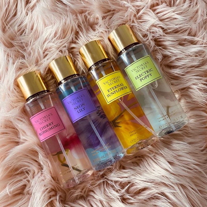 Auth| CHERRY BLOSSOMING | NEON LILY | ELECTRIC POPPY- Xịt Thơm Toàn Thân Body Mist Victoria’s Secret