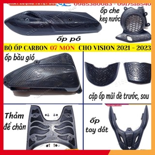 Ốp carbon cho honda vision 2021 - vision 2022 - vision 2023 full bộ - bộ ốp trang trí vision full bộ