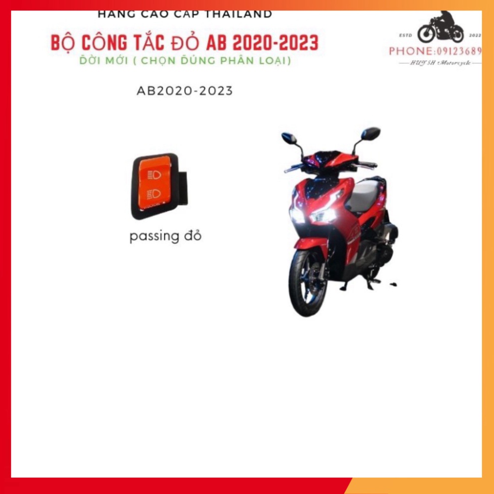 Air Blade 2023 125/160 Bộ Công Tắc Màu Đỏ  Lắp như Zin Hàng Cao Cấp