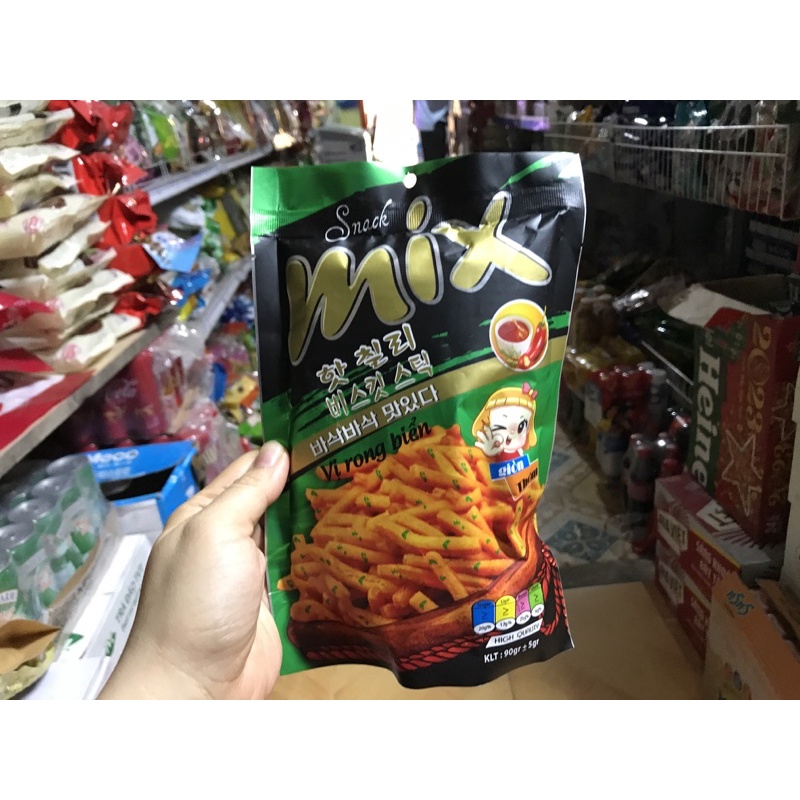 [Ăn vặt Thái Lan] Snack tăm cay rong biển vị gói 90gr