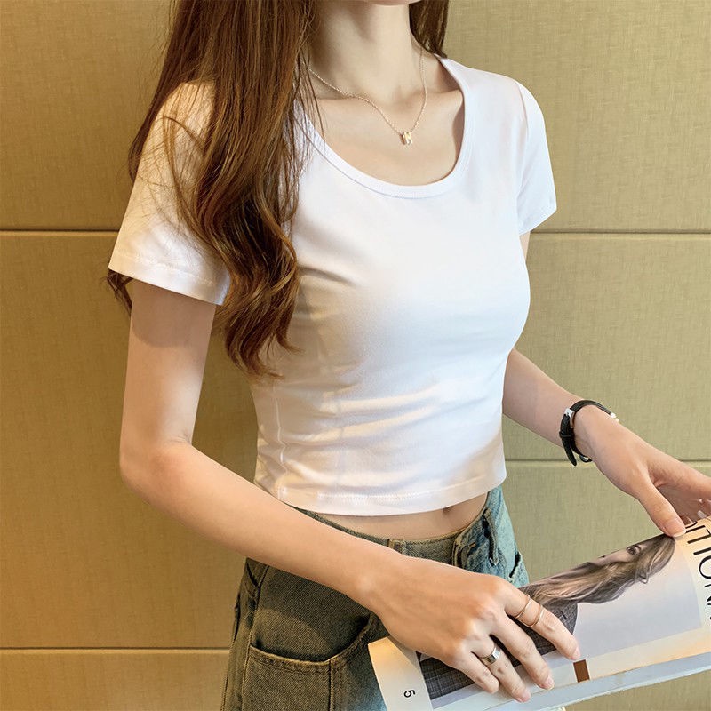 ◘Áo sơ mi ngắn tay lưng cao hở rốn kiểu mới cho nữ