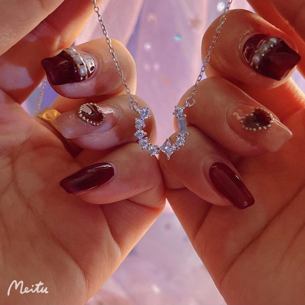 Vòng cổ Mạ Bạc 925 Đính Đá Sang Trọng Phong Cách Âu Mỹ Cho Nữ