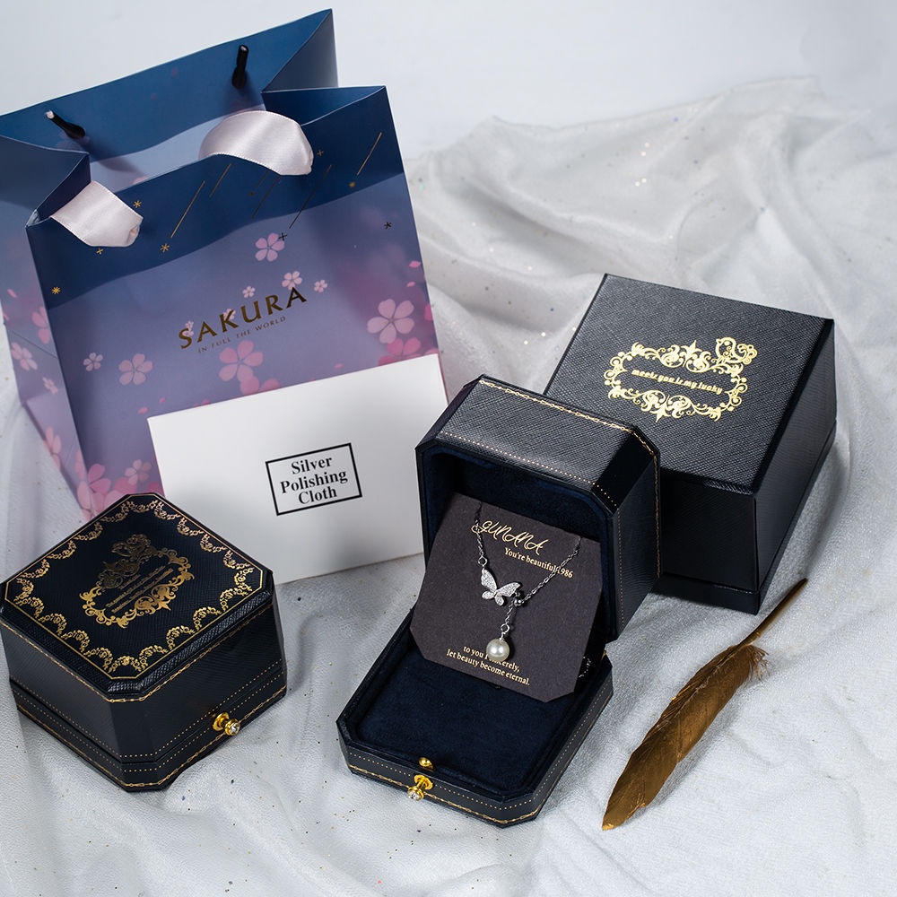 Vòng Cổ Tua Rua Bướm Ngọc Trai Bằng Bạc Sterling Cao Cấp Thời Trang Mới Cho Nữ