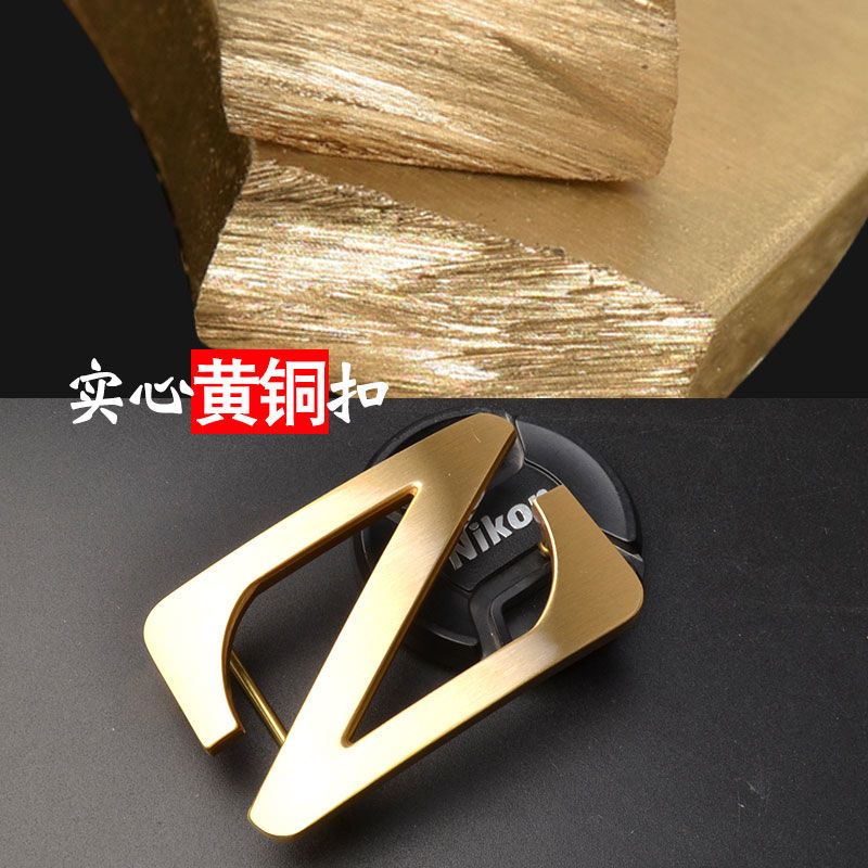 Khóa Kẹp Thắt Lưng Bằng Đồng Thau Trơn Khắc Chữ Cá Tính Cho Nam