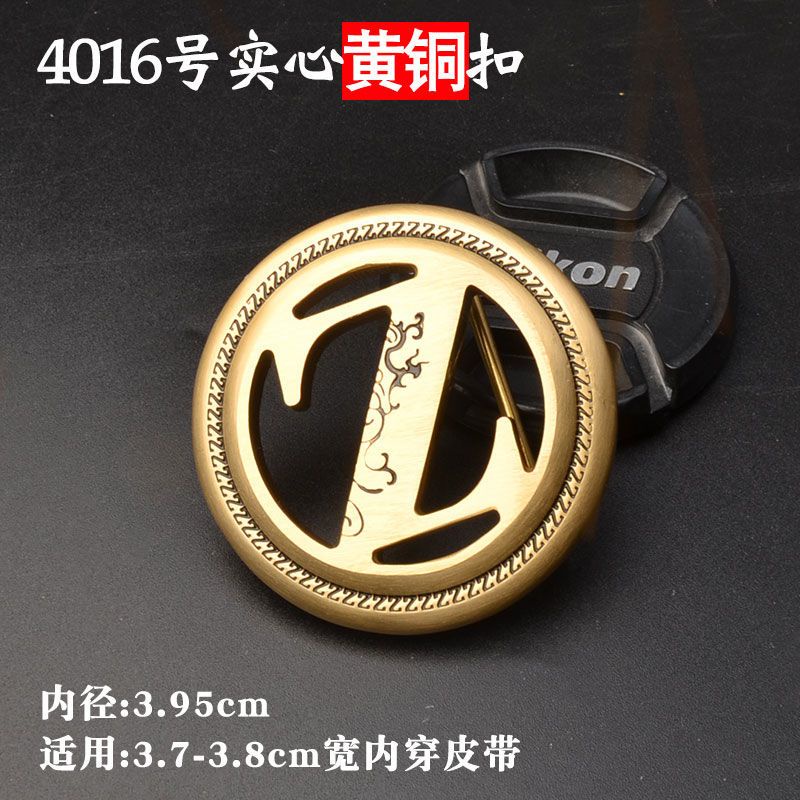 Khóa Kẹp Thắt Lưng Bằng Đồng Thau Trơn Khắc Chữ Cá Tính Cho Nam