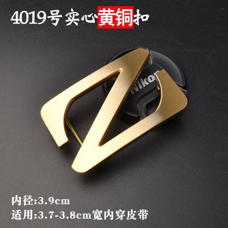 Khóa Kẹp Thắt Lưng Bằng Đồng Thau Trơn Khắc Chữ Cá Tính Cho Nam