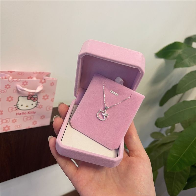 Vòng cổ Bạc Mặt Mèo Kitty Thời Trang Cho Nữ