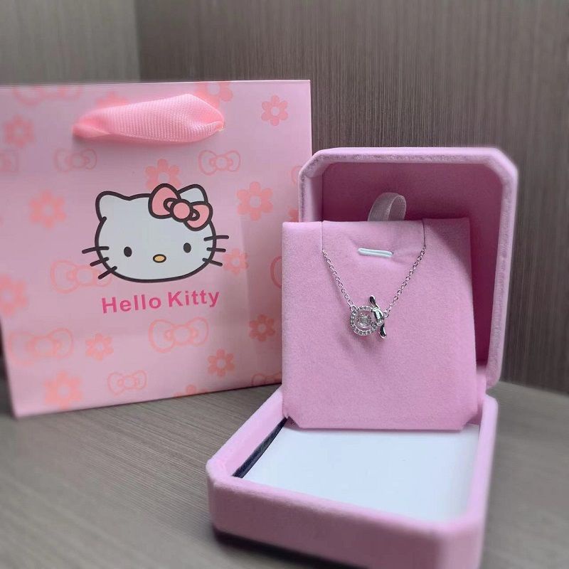 Vòng cổ Mặt Hình Chú Chó cinnamon Bằng Bạc sterling Nhẹ Nhàng Thiết Kế Sang Trọng