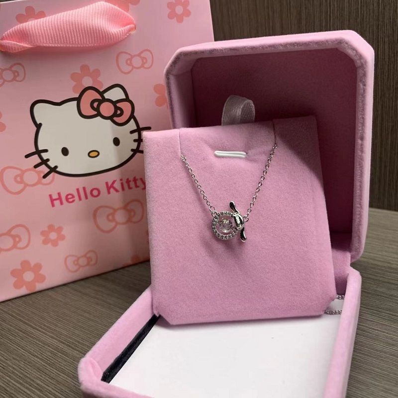 Vòng cổ Mặt Hình Chú Chó cinnamon Bằng Bạc sterling Nhẹ Nhàng Thiết Kế Sang Trọng