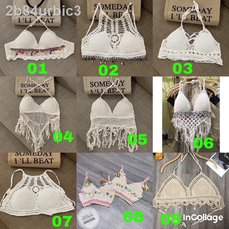 [Mẫu mới]☬♚Áo bra len móc nhiều kiểu mặc đi biển⚡️bikini hot