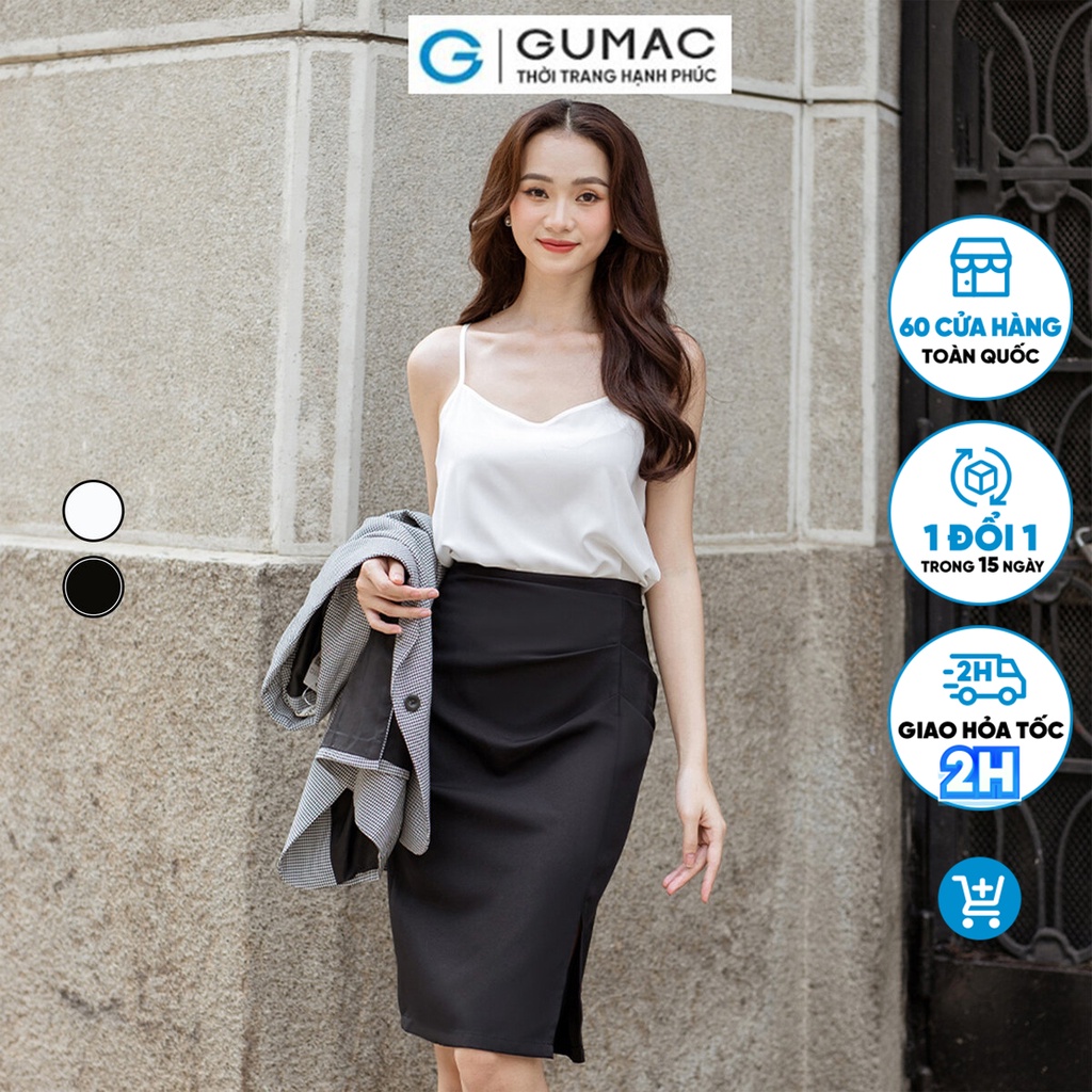 Áo 2 dây cổ tim GUMAC ATD03038