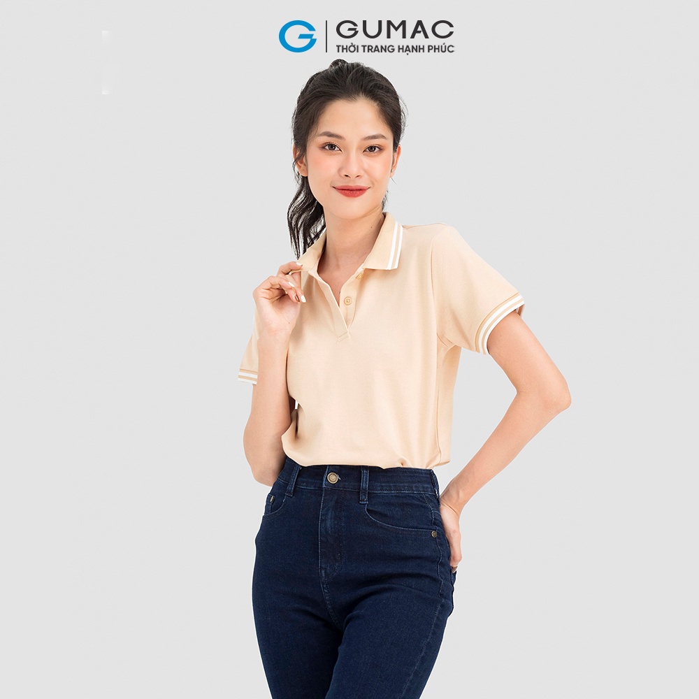 Áo Polo Nữ Thời Trang Gumac ATC08032 Phối Bo Sọc Nhiều Màu | BigBuy360 - bigbuy360.vn