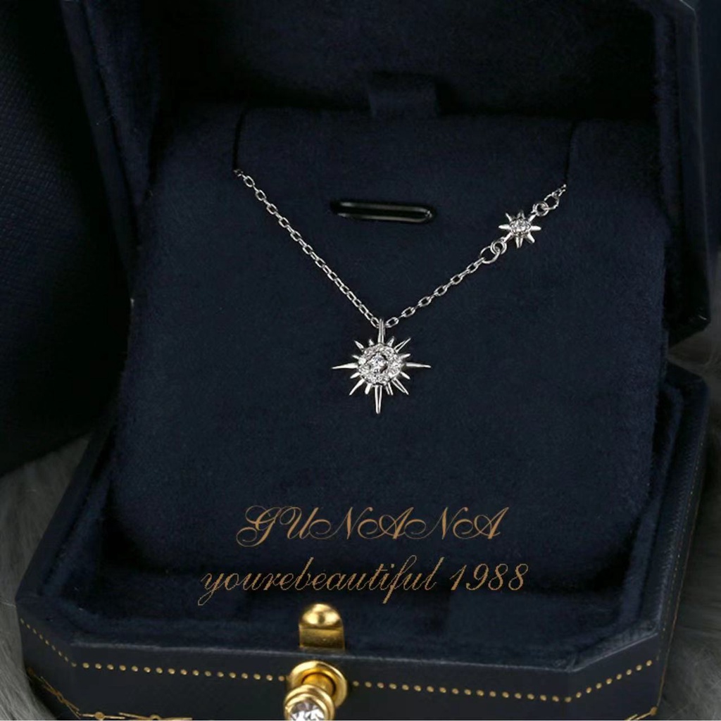 Vòng cổ Mạ Bạc 925 Mặt Hoa Hướng Dương Sang Trọng Cho Nữ