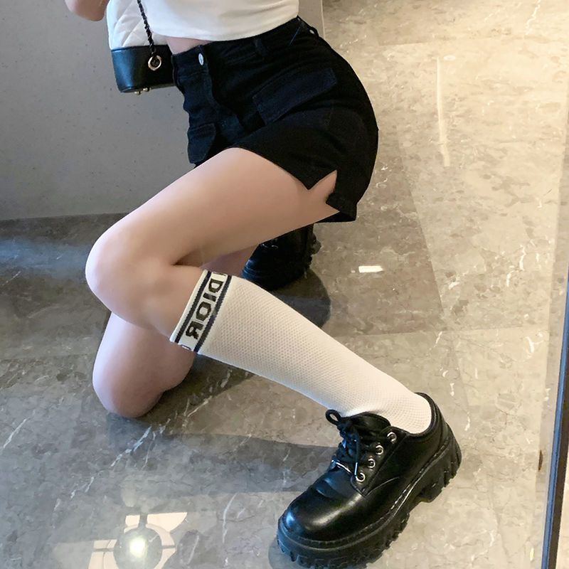 Jiashucheng Chân Váy Denim Lưng Cao Ôm Dáng Chống Chói Phong Cách Retro Thời Trang Mùa Hè Cho Nữ